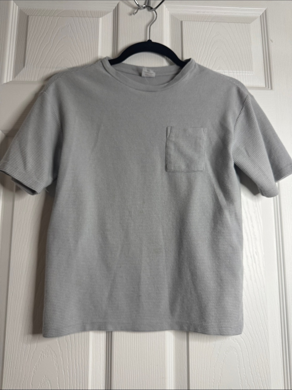 wonder nation Light Gray Short Sleeve Pocket Tee - Heathered Gray